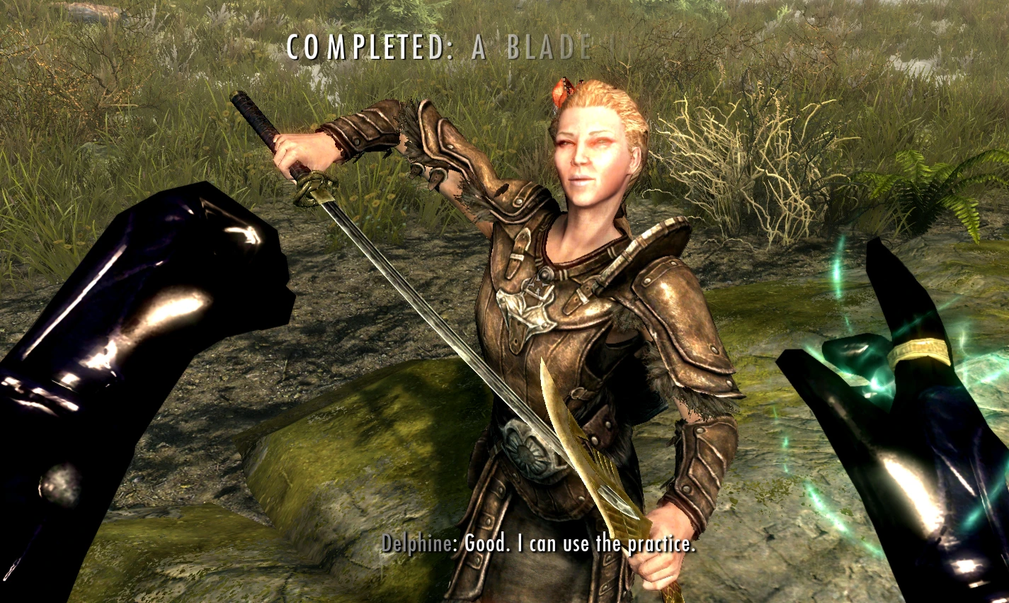 Delphine attacking the player mere seconds later