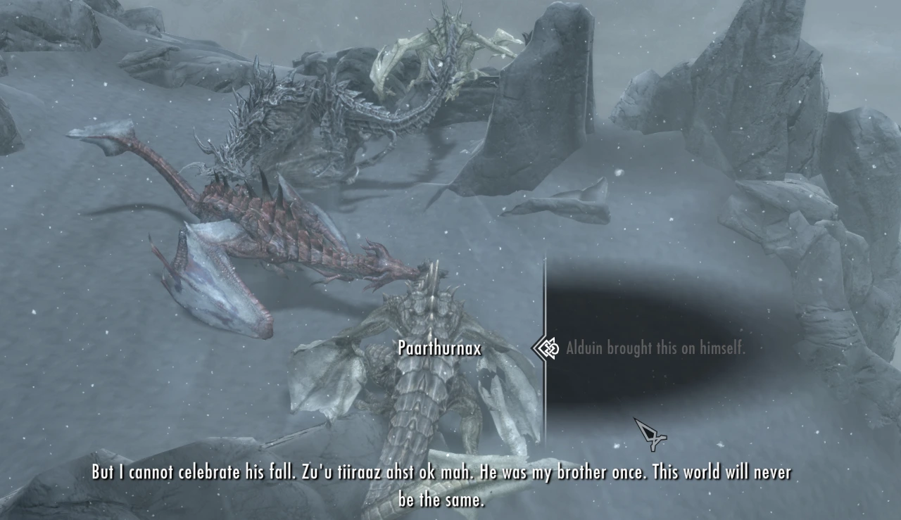 Alduin listens to his own eulogy