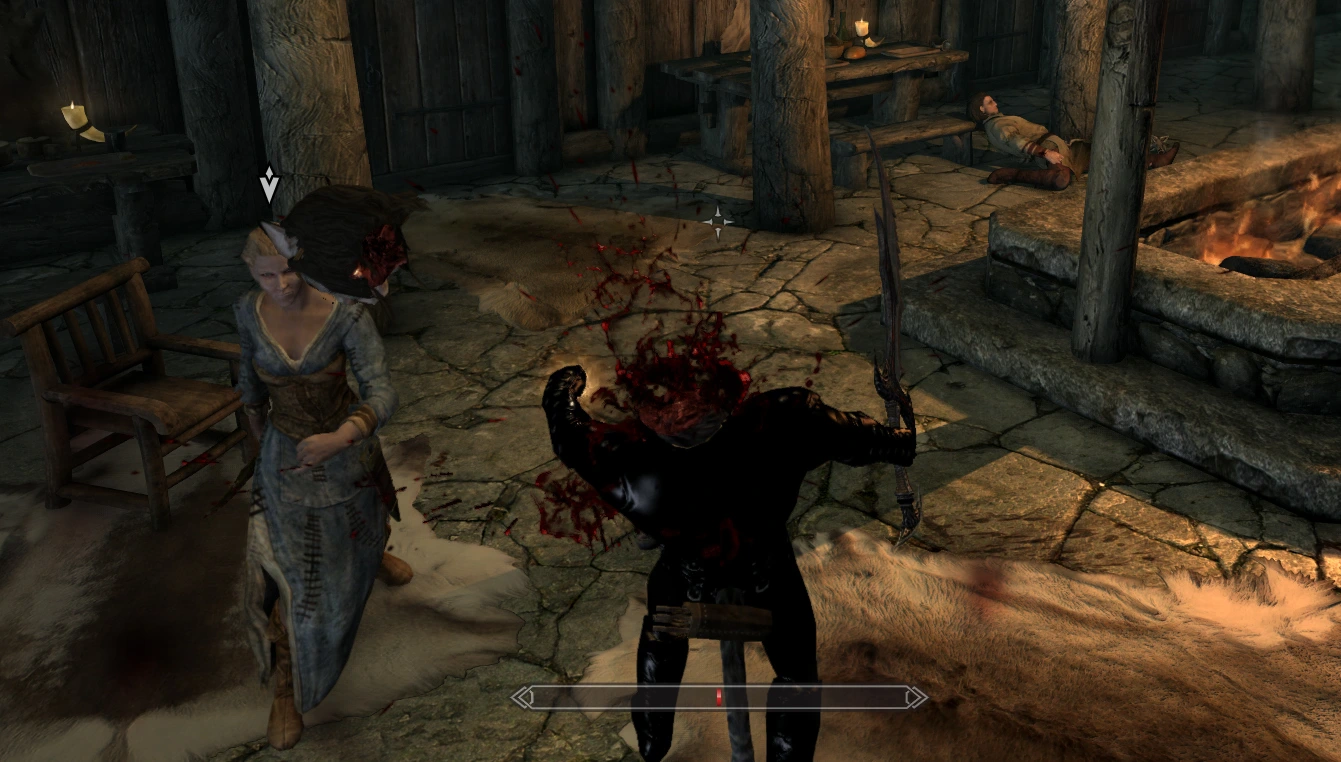 Delphine beheads the Dragonborn