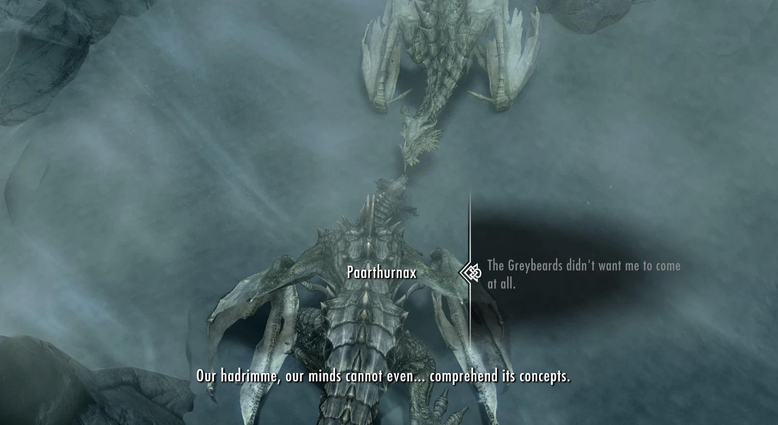 The player - a dragon - is informed that dragons cannot understand the spell he needs