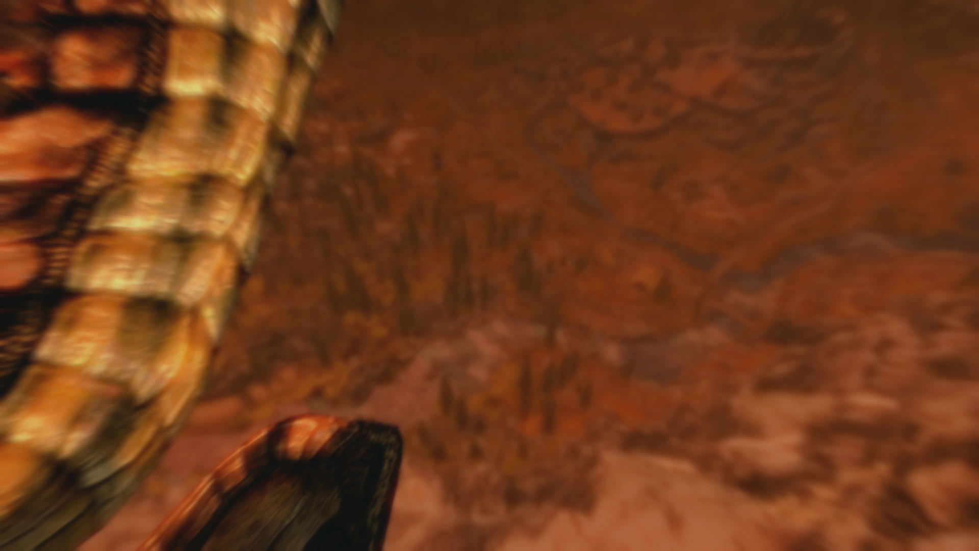 The Elder Scroll cutscene gone horrifically wrong as the two dragons tumble down the mountain