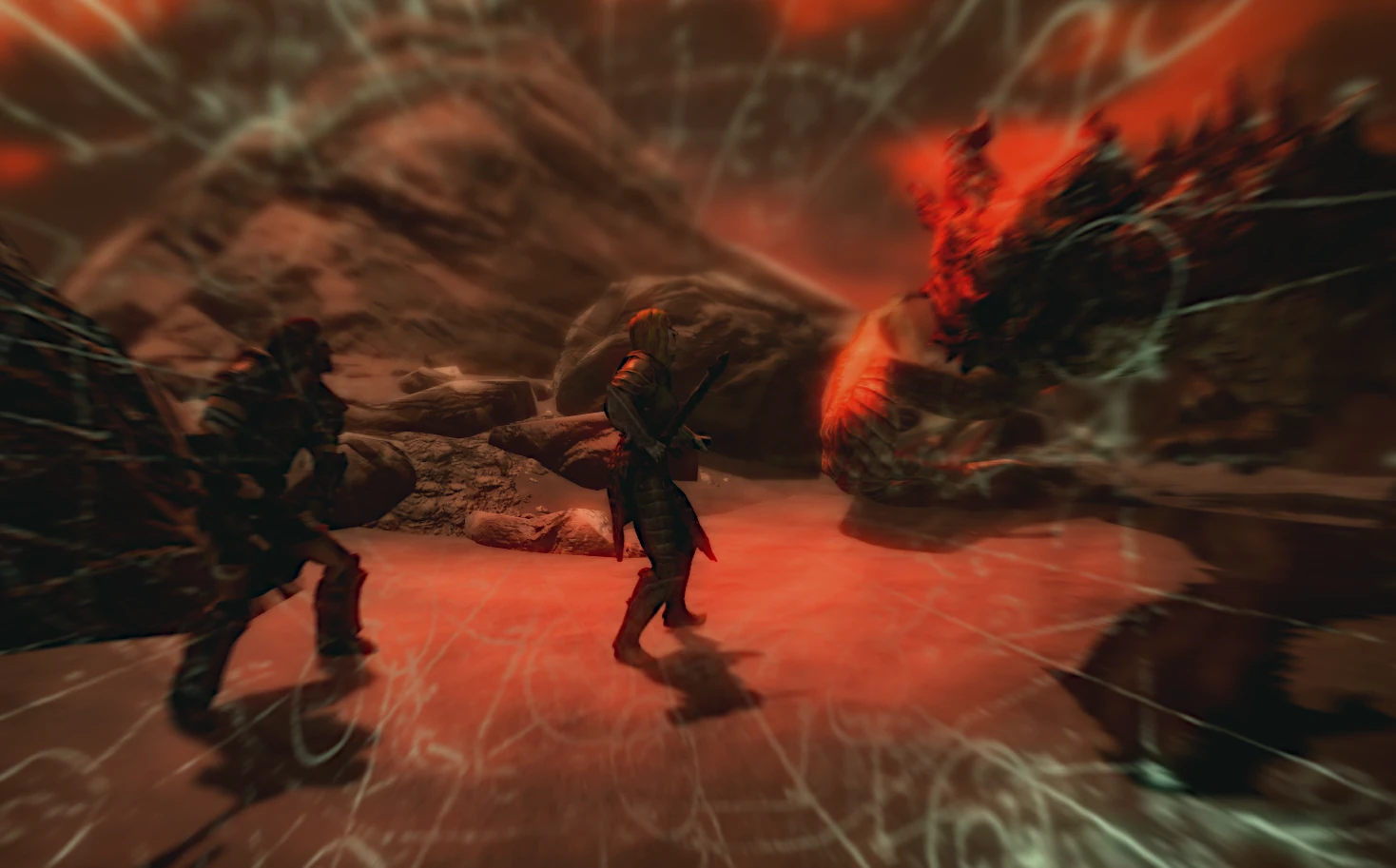 The dragon intended to be killed during the flashback to the ancient past has not died and the game takes this very badly.