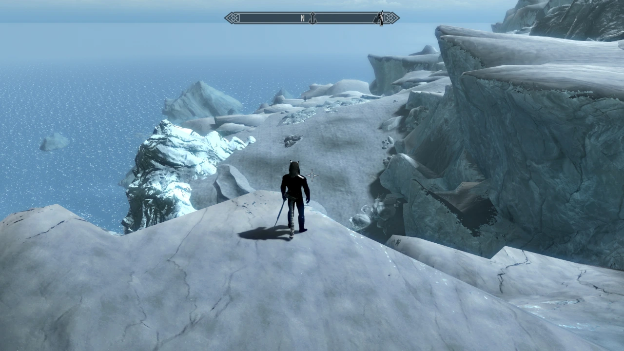 Touristy brochure picture of the glacier at Solstheim