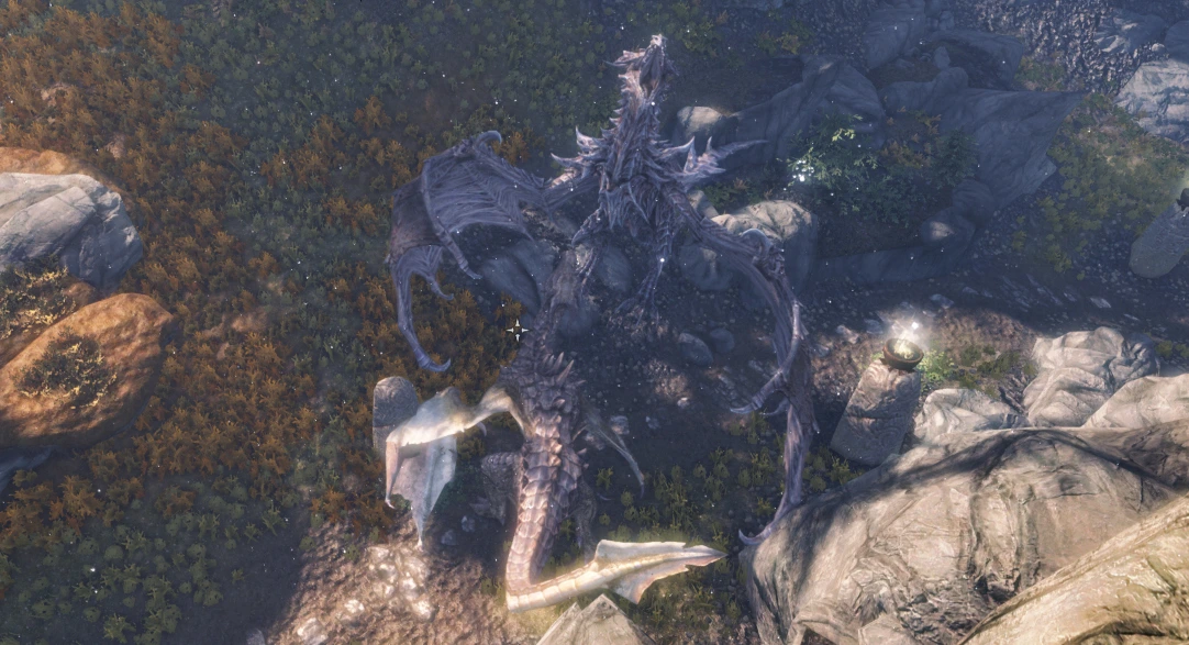 Alduin has been resurrected and killed a second time and his body writhes in agony